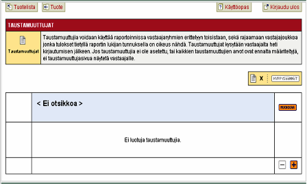Taustamjien luominen